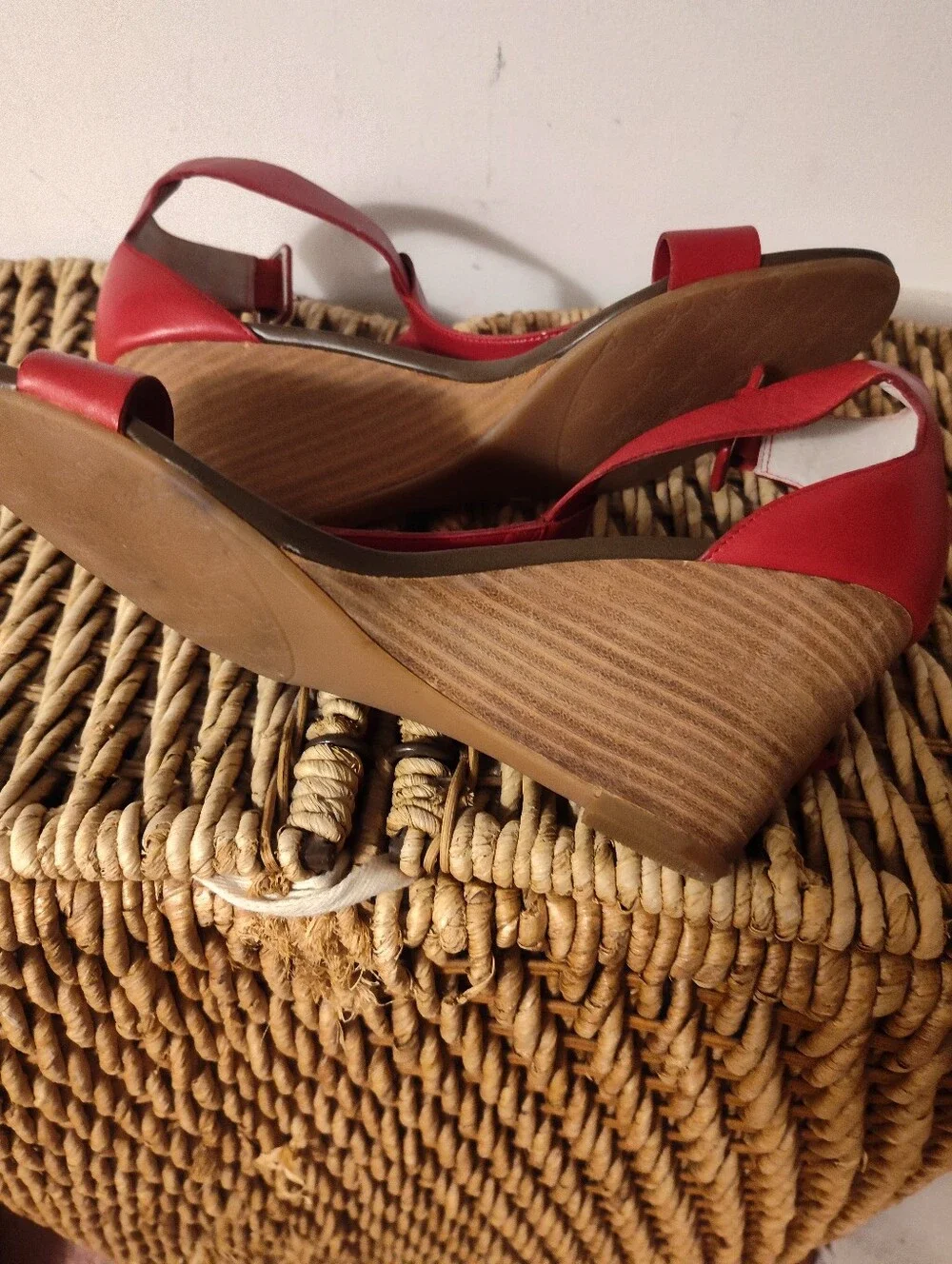Caslon Red T- Strap Sandals Size 9